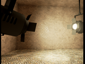 stage spotlight - low poly game ready 3D Model