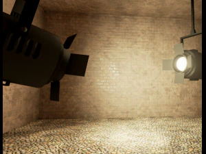 stage spotlight - low poly game ready 3D Model