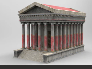 temple romain Modèle 3D