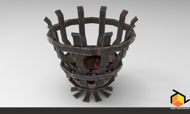 brazier 3D Model .c4d .max .obj .3ds .fbx .stl .blend 