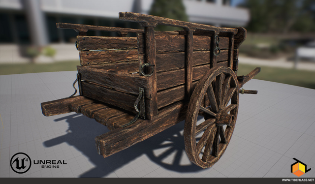 old cart 3D Модель .c4d .max .obj .3ds .fbx .stl .blend