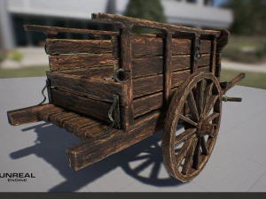 vieux chariot Modèle 3D