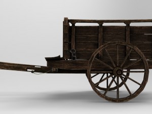 old cart 3D Модель