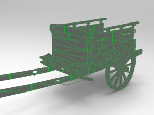 old cart 3D Модель
