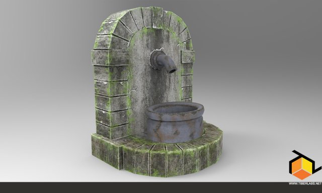 old fountain Modelo 3D .c4d .max .obj .3ds .fbx .stl .blend 