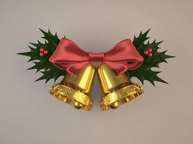 christmas bells Model 3D .c4d .max .obj .3ds .fbx .stl .blend 