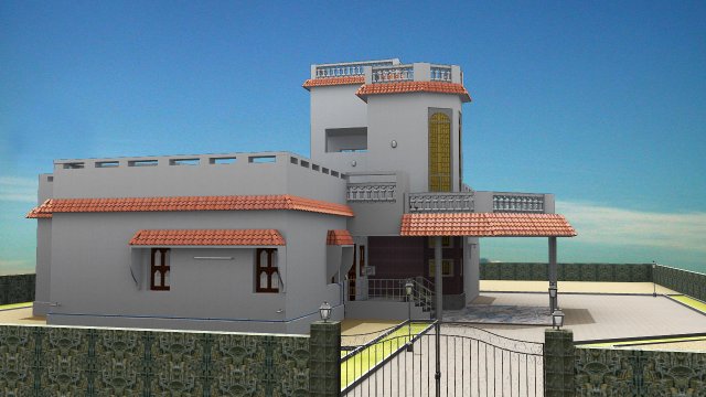 house 3Dモデル .c4d .max .obj .3ds .fbx .stl .blend 