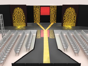 ramp walk stage 3D 모델