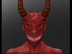 smile devil head Modello 3D