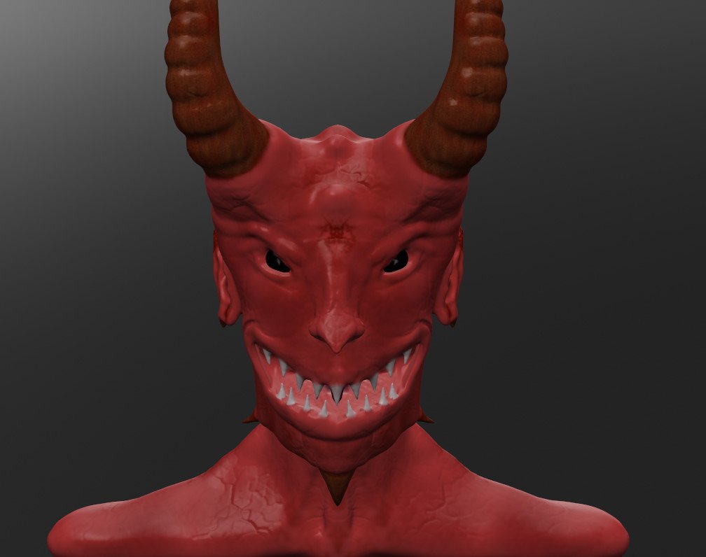 Smile Devil Head 3d Model In Monster 3dexport