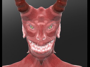 smile devil head Model 3D