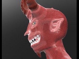 smile devil head Model 3D