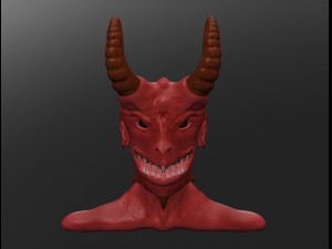 smile devil head Model 3D