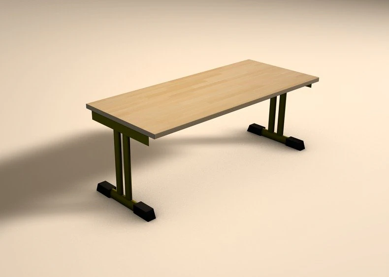 school table german edition 3D Model .c4d .max .obj .3ds .fbx .stl .blend 