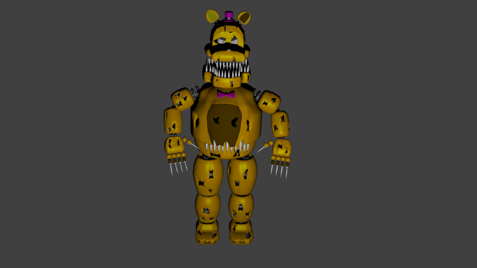 Nightmare Fredbear Fnaf 4 - Download Free 3D model by Tankman