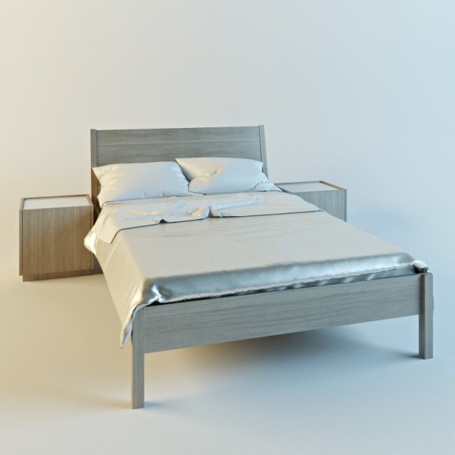 ikea bed nivoll Model 3D .c4d .max .obj .3ds .fbx .stl .blend 