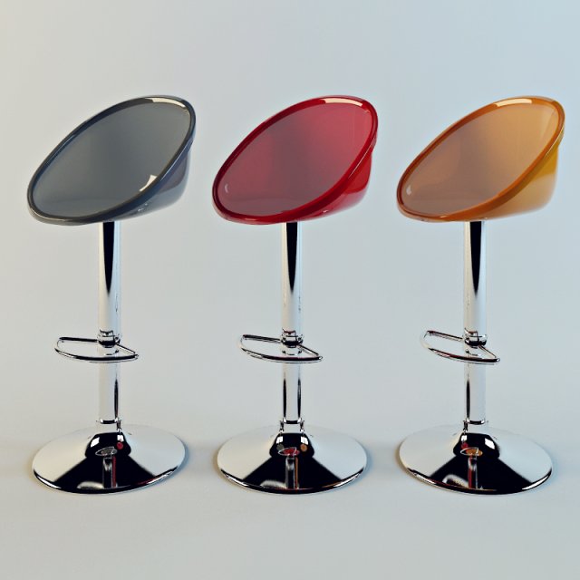 bar stool 3D Model .c4d .max .obj .3ds .fbx .stl .blend 