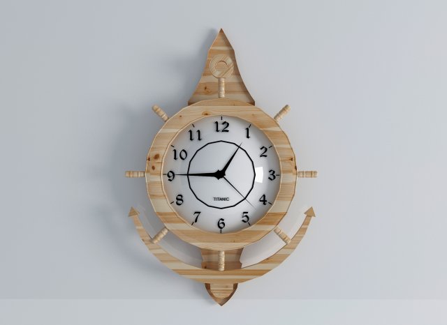 titanic clock 3D Model .c4d .max .obj .3ds .fbx .stl .blend 