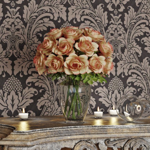 roses 3Dモデル .c4d .max .obj .3ds .fbx .stl .blend 