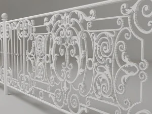forged fence 3D Model