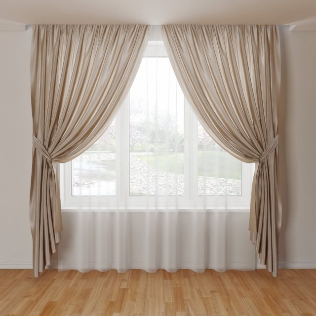 curtain 04 3D Model .c4d .max .obj .3ds .fbx .stl .blend 