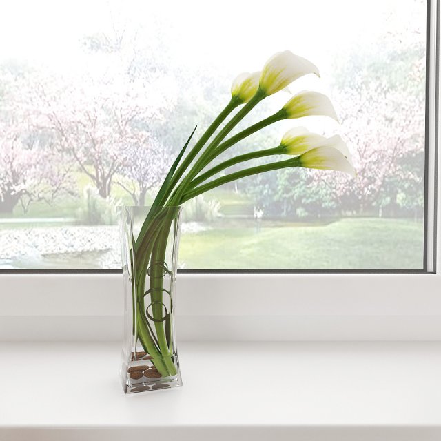 calla lilies 3D-Modell .c4d .max .obj .3ds .fbx .stl .blend 