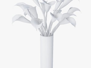 red calla lilies Modelo 3D