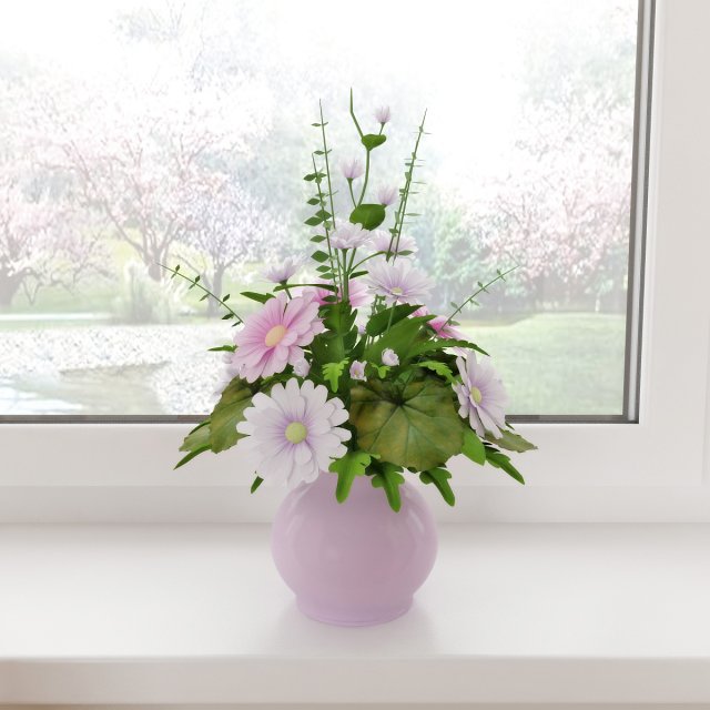flowers Model 3D .c4d .max .obj .3ds .fbx .stl .blend 