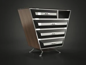 c&ocirc;moda rigorosa com estilo Modelo 3D