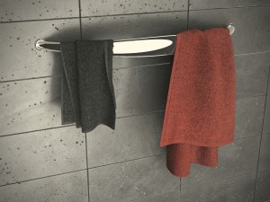 hanger with towels 3D Model