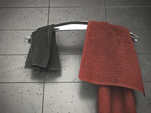 hanger with towels Modelo 3D