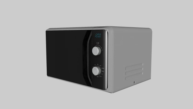Microwave low-poly 3D Modell .c4d .max .obj .3ds .fbx .stl .blend