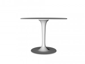 Table Round IKEA DOCKSTA 3D Model