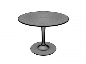 Table Round IKEA DOCKSTA 3D Model
