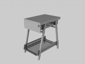 Furniture Set IKEA TROTTEN - Table Cabinet Drawer unit 3D Model