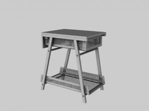 Furniture Set IKEA TROTTEN - Table Cabinet Drawer unit 3D Model