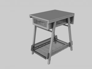 Furniture Set IKEA TROTTEN - Table Cabinet Drawer unit 3D Model