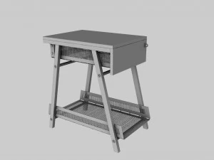 Furniture Set IKEA TROTTEN - Table Cabinet Drawer unit 3D Model