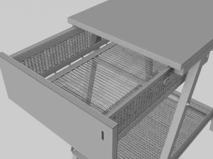 Furniture Set IKEA TROTTEN - Table Cabinet Drawer unit 3D Model