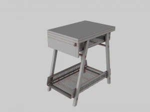 Furniture Set IKEA TROTTEN - Table Cabinet Drawer unit 3D Model