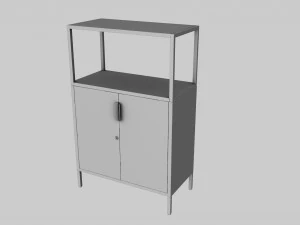 Furniture Set IKEA TROTTEN - Table Cabinet Drawer unit 3D Model