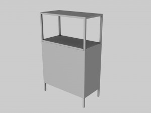 Furniture Set IKEA TROTTEN - Table Cabinet Drawer unit 3D 모델