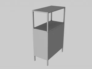 Furniture Set IKEA TROTTEN - Table Cabinet Drawer unit 3D Model