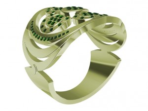 ring with gems 3D-Druckmodell
