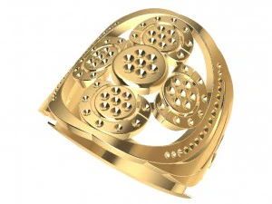 ring with gems 3D Print Model