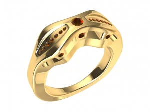 रत्नों से सजी अंगूठी 3D प्रिंट मॉडल