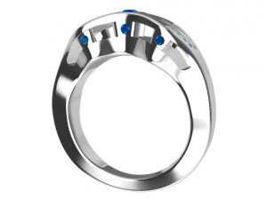 ring with gems 3D Print Model
