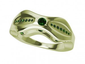 ring with gems 3D-Druckmodell