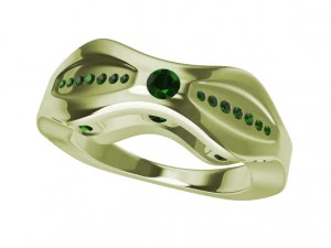 ring with gems 3D Print Model