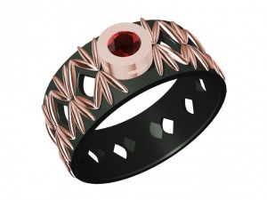 ring with gem 3D Print Model